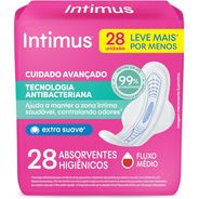 Intimus Absorvente Antibacteriana Com Abas - 28 Unidades