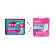 Absorvente Intimus Antibacteriana Ultrafino com Abas - 14 unidades