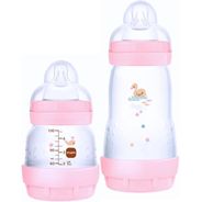 Mamadeira Baby Kit 2 Mamadeiras Easy Start Starter Set Anticólica e Menos Bolhas de Ar 260ml + 130ml