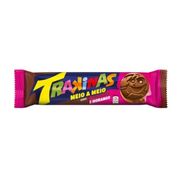 Biscoito Recheado Trakinas Meio A Meio Chocolate+Morango 126G