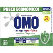 Lava Roupas Po OMO Lavagem Perfeita E Sanitiza 1,6KG