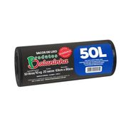 Saco Lixo 50L Preto Baianinha Economico Rolo C20