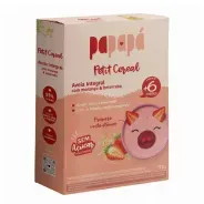 Papapá, Cereal infantil, Petit Cereal, Avêia Integral com Morango & Beterraba, Caixa, 170g, Rosa