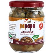 Sopinha em pedaços Lentilha, Carne e Legumes Orgânica Papapá 180g