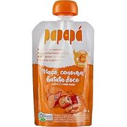 Papapá, Papinha infantil, Orgânico, Sabor Maçã, Cenoura & Batata Doce, 100g, Laranja