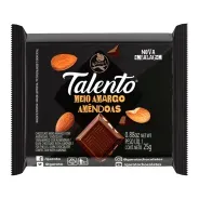 Chocolate Talento Meio Amargo com Amêndoas 25g