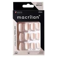 Unhas Postiças Macrilan Tamanho Medio Perolado