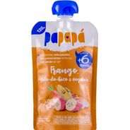 Papapá, Papinha infantil, Sabor Frango, Grão-de-Bico e Vegetais, 120g, Laranja