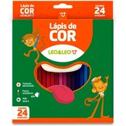Lapis 24 Cores Longo - Sextavado Leonora, Colorido