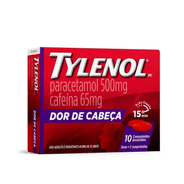 Tylenol Paracetamol 500mg Dor e Febre 10 comprimidos