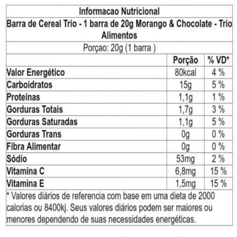 Barra-Cereal-Tradicional-Trio-Chocolate-Morango-Tabela