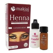 Henna Para Sobrancelhas Castanho Médio 1,5G Makiaj