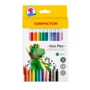 Caneta Compactor 12 Unidades Hidrográfica Neo Pen