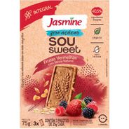 Biscoito Jasmine Sou Sweet Frutas Vermelhos Zero Açúcar 90g