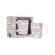 Caneca Porcelana Premium Comece Com Alegria 260Ml