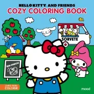 Livro Hello Kitty Cozy Coloring + 5 Canetas – Diversão Criativa