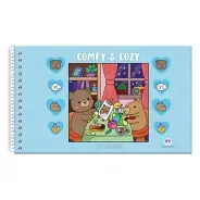 Livro Comfy Cozy Capa Dura + 5 Canetas – Arte e Relax