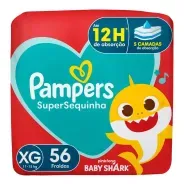 Fralda Pampers Supersequinha XG 56 Unidades – Proteção 12h