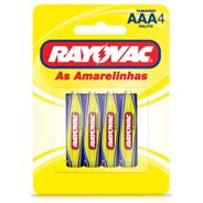 Pilha zinco palito AAA 4 Unidades Rayovac