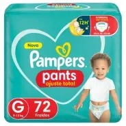Pampers Pants Ajuste Total G – 72 Unidades Confortáveis
