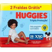 Fralda Huggies Disney Tripla Proteção XXG – 26 Unidades