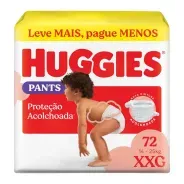 Fralda Descartável Roupinha Huggies Supreme  Care Max Leve Mais e Pague Menos XXG – 72  Unidades