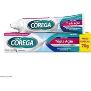 Corega Ultra Tripla Ação Creme Fixador de Dentadura 70g