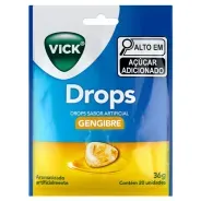 Pastilhas Vick Drops Gengibre 20 Unidades