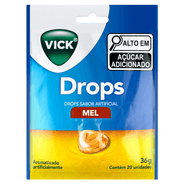 Pastilhas Vick Drops Mel 20 unidades