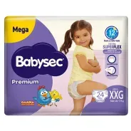 Fralda Babysec Premium Galinha Pintadinha XXG 24 Unidades
