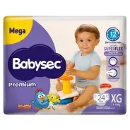 Fralda Babysec Premium Galinha Pintadinha XG 24 Unidades