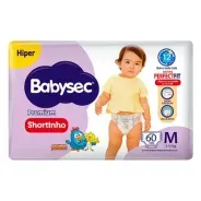 Fralda Babysec Shortinho Hiper M 60  Unidades – Proteção 12h