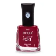 Esmalte Risqué Diamond Gel Vermelho Rubi 9,5 ml – Brilho Gel