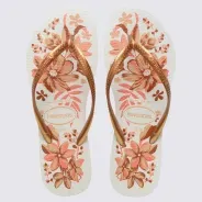 Sandália Havaianas Slim Organic Branco/Dourado 37/38