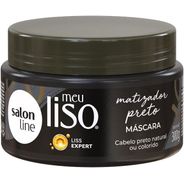 Máscara Salon Line, Matizadora, Meu Liso, Preta, Vegana - Cabelos Lisos, 300 g