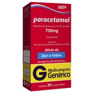 Paracetamol 750mg Teuto 20 Comprimidos