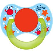 Chupeta Lillo Bico de Silicone Funny Tamanho 2,Azul
