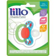 Chupeta Lillo Bico de Silicone Funny Tamanho 2,Azul